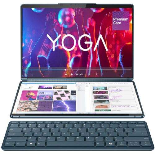 Laptop Lenovo Yoga Book 9 13IMU9, Ultra 7 155U, 2 x 13.3 inch, Touch, 16GB RAM, 1TB SSD, Intel Graphics, Windows 11, Tidal Teal, 83FF002NRM