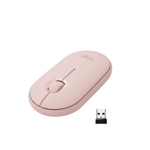 Mouse Bluetooth/Wireless Logitech Pebble M350 Roz