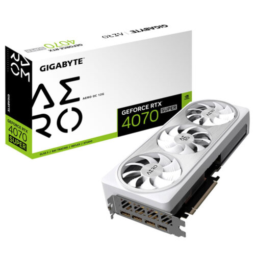 Placa video Gigabyte GeForce RTX 4070 Super AERO OC, 12GB GDDR6X, 192-bit, GV-N407SAERO OC-12GD