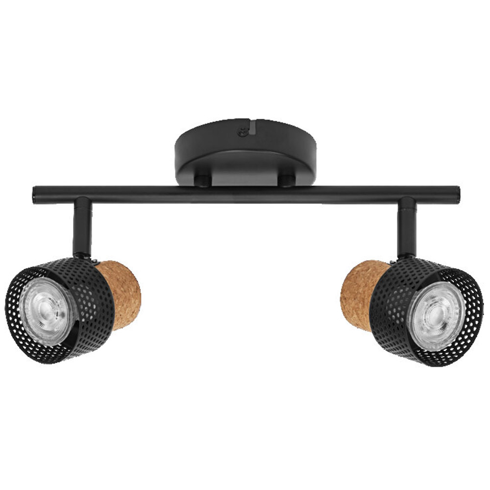 Spot LED dublu ajustabil Ledvance Decor Cork, 460 lm, Lumina calda, IP20, Negru, 000004058075828681