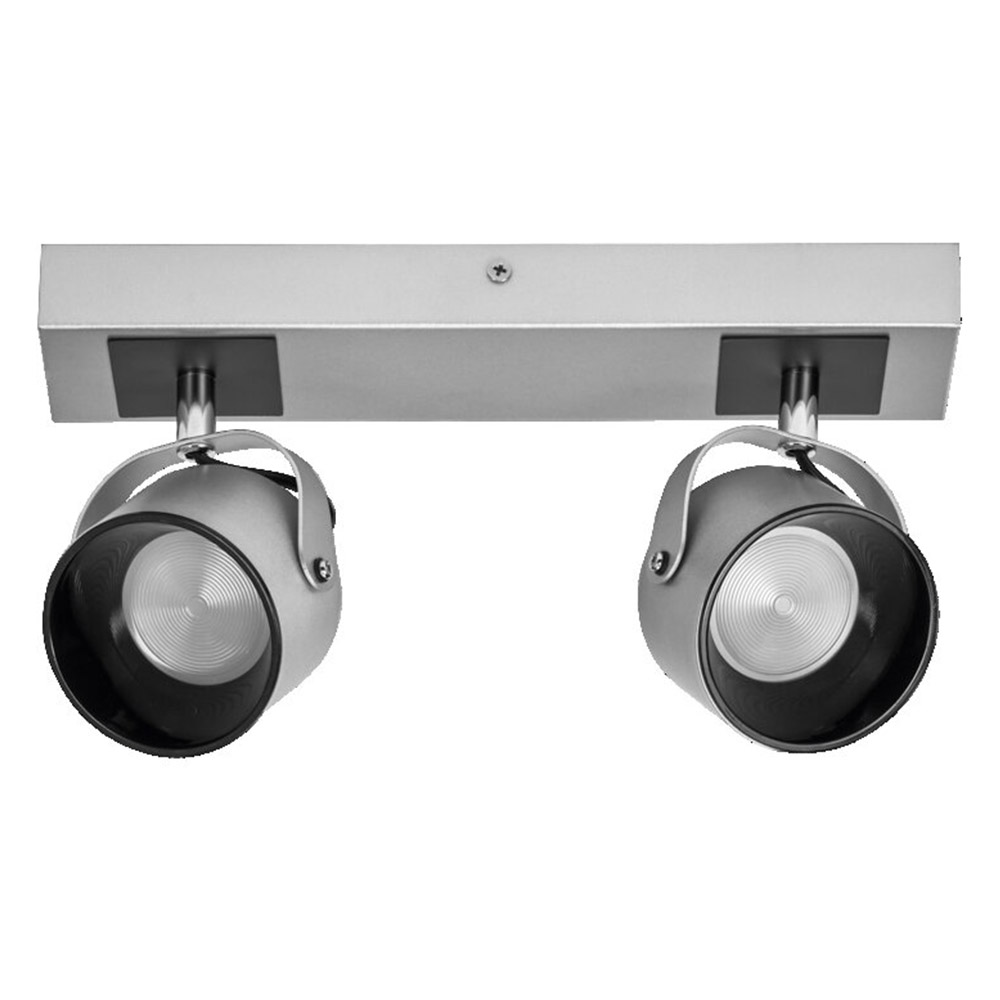 Spot LED dublu ajustabil Ledvance Decor Jupiter, 11.5W, 1000 lm, Lumina calda, IP20, Argintiu, 000004058075828223