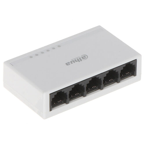 Switch 5 Porturi Dahua, 10/100Mbps, Plug and play, fara management, PFS3005-5ET-L-V2