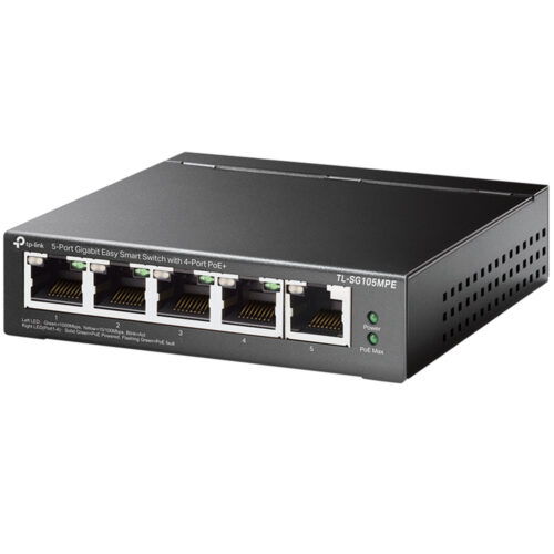 Switch TP-Link TL-SG105MPE, 5 porturi Gigabit, PoE, 10Gbps, 120W