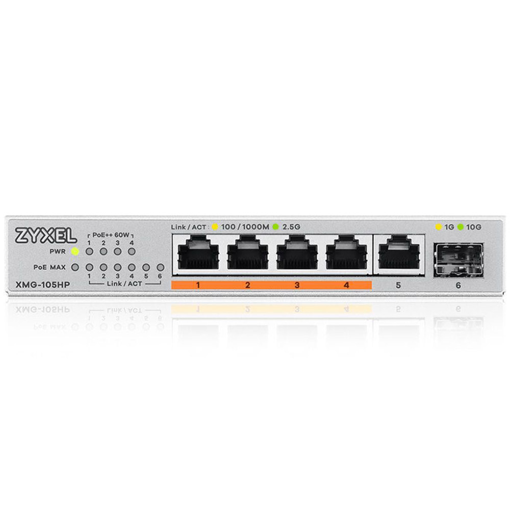 Switch Zyxel XMG105H, 5 porturi POE, 1 port SPF+