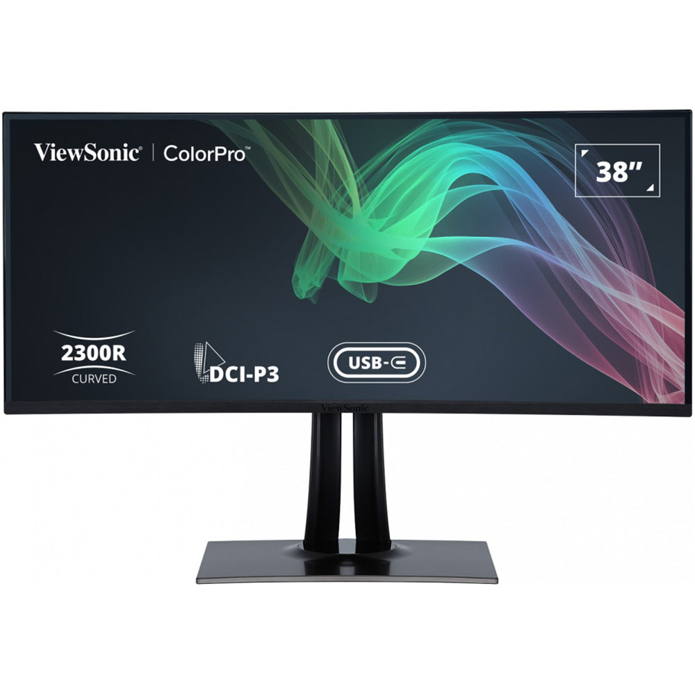 Monitor curbat ViewSonic VP3881A, 38 inch, SuperClear IPS , HDR 10, HDMI, DisplayPort, USB-C, Negru
