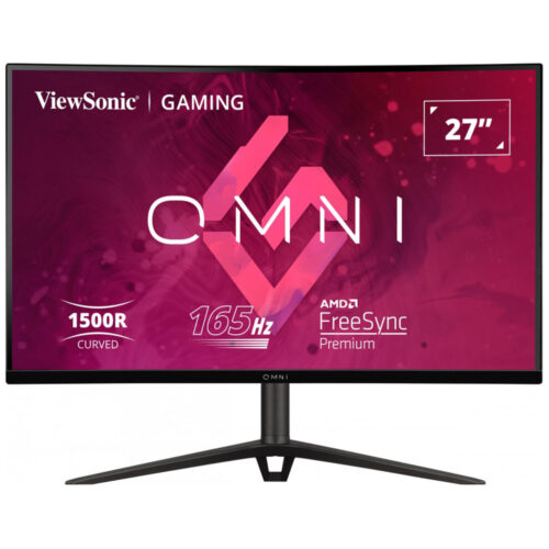 Monitor Gaming Curbat ViewSonic VX2718-2KPC-MHDJ, 27 inch, QHD, 165Hz, 1ms, HDMI, DisplayPort