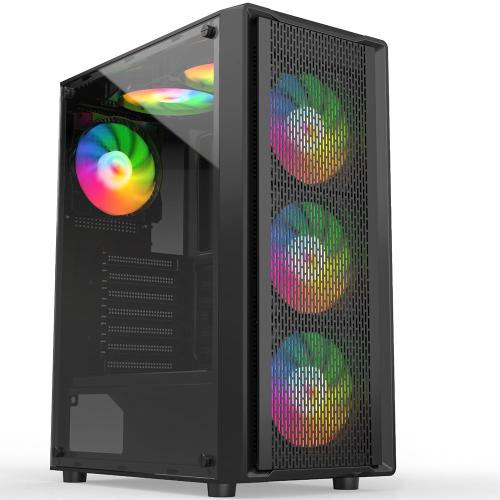 Carcasa PC Pro Gaming Dune, Middle Tower, ATX, fara sursa, Controller ARGB