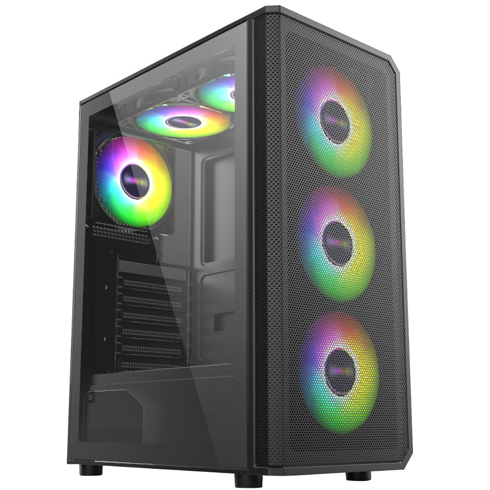 Carcasa Pro Gaming Ghost, Middle Tower, ATX, fara sursa, Controller ARGB