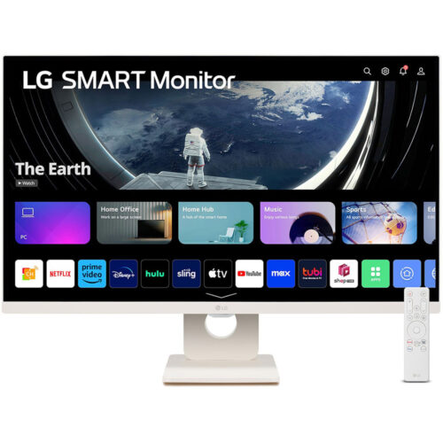 Monitor LED Smart LG 27SR50F-W, 27 inch, 14 ms, HDMI, USB, Bluetooth, Alb