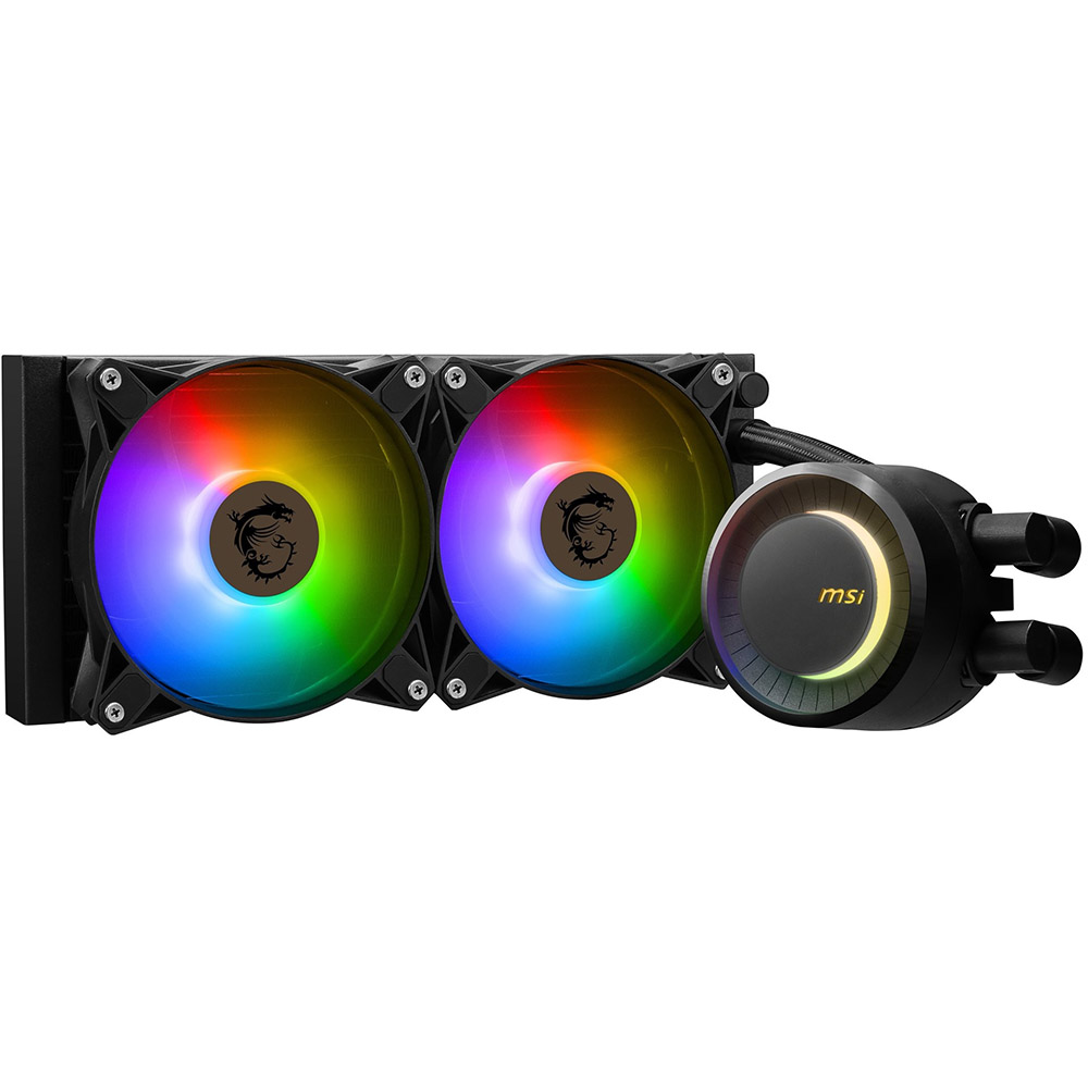 Cooler procesor MSI MAG CORELIQUID E240 NEGRU, 2 ventilatoare ARGB, compatibil AMD / Intel