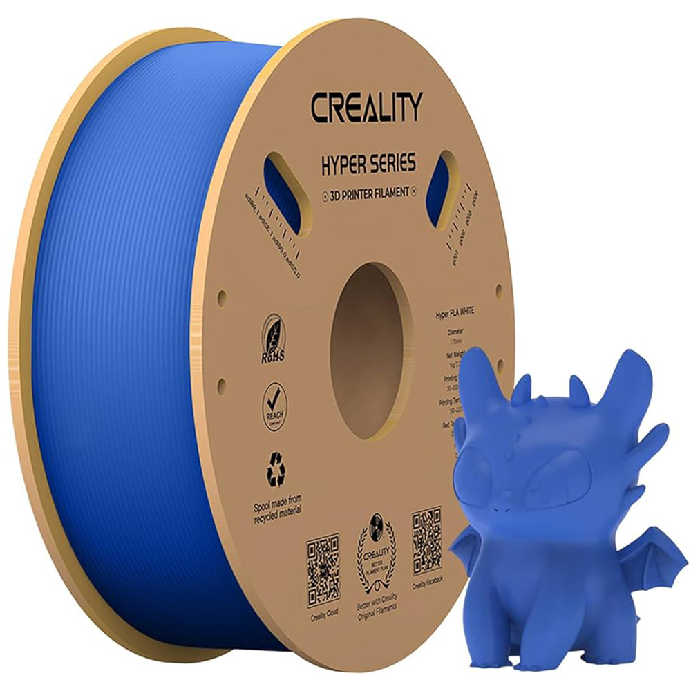 Filament Printer 3D Creality Hyper PLA, 1.75mm, 1 kg, Albastru, HYPER-PLA BLUE