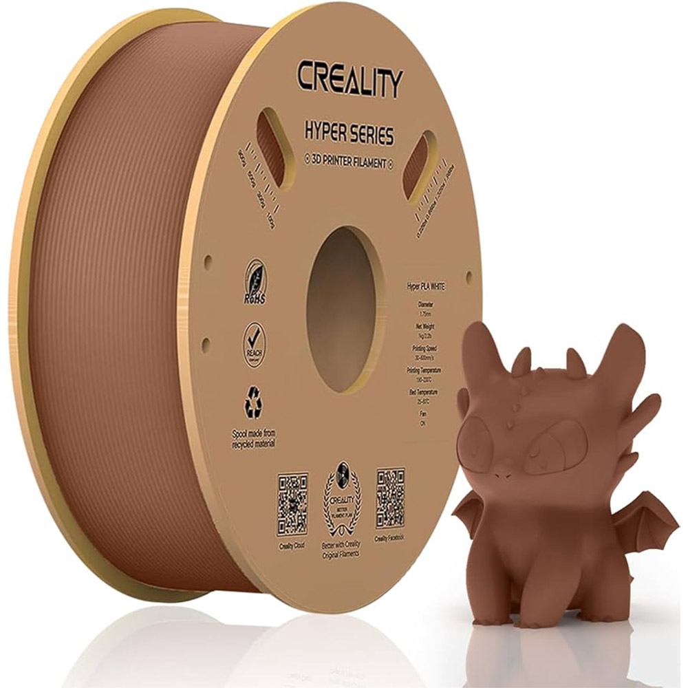 Filament Printer 3D Creality Hyper PLA, 1.75mm, 1 kg, Maro, HYPER-PLA BROWN