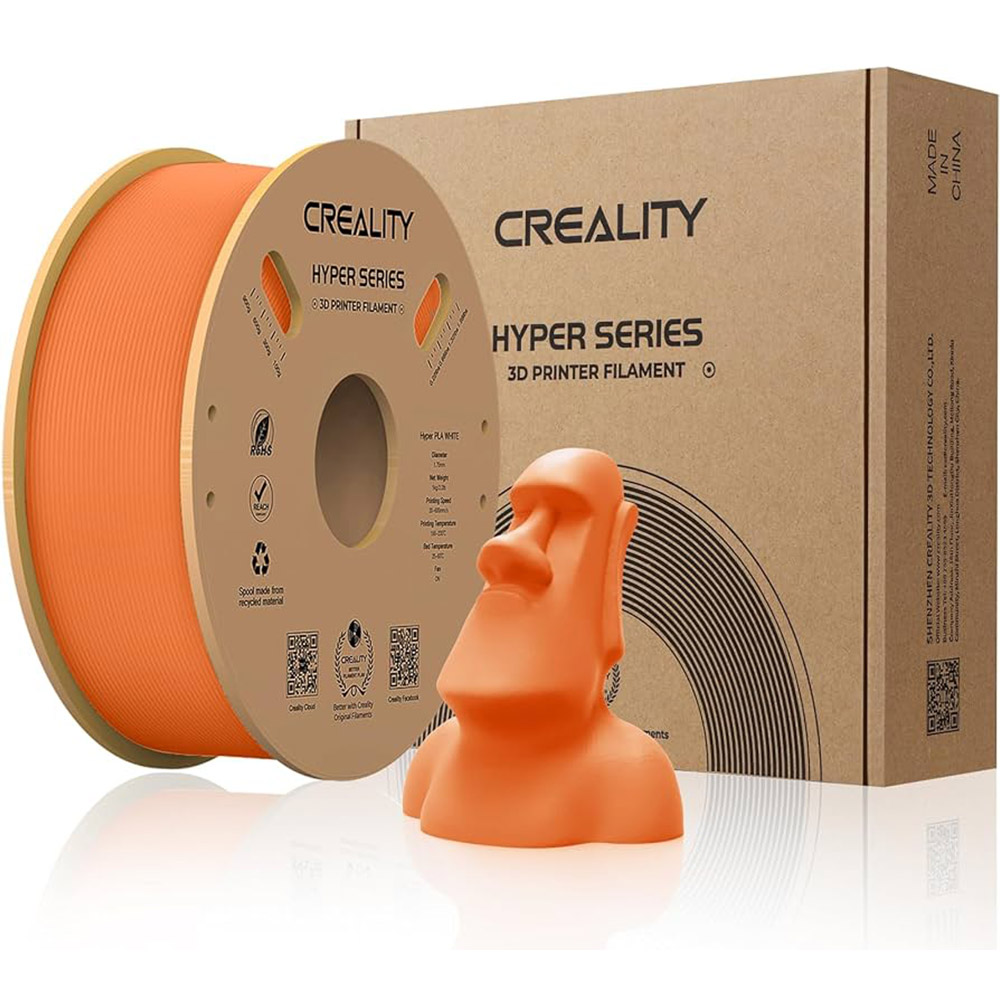 Filament Printer 3D Creality Hyper PLA, 1.75mm, 1 kg, Portocaliu, HYPER-PLA ORANGE
