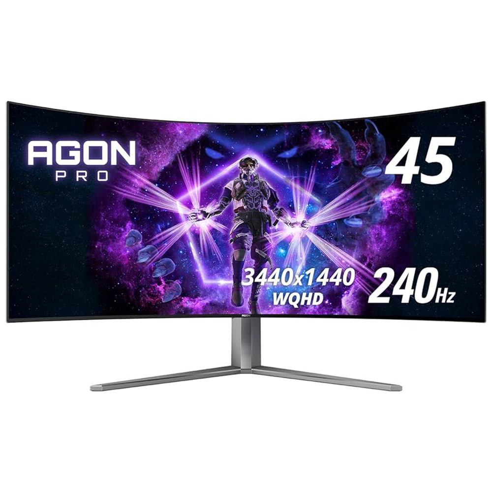 Monitor Curbat Aoc Agon PRO AG456UCZD, 45 inch, OLED, 240Hz/0.03ms, FreeSync, USB-C, Frameless