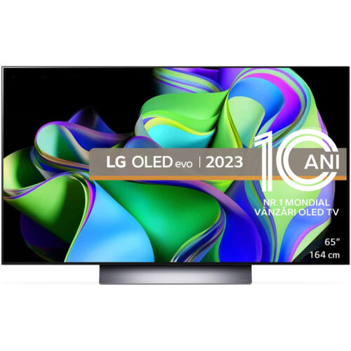 Televizor LG OLED evo 65C31LA, 164 cm, Smart, 4K Ultra HD, 100 Hz, Clasa F, Model 2023