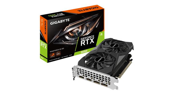 Placa Video GIGABYTE GEFORCE RTX 3050 WINDFORCE OC 6GB GDDR6 96 bit