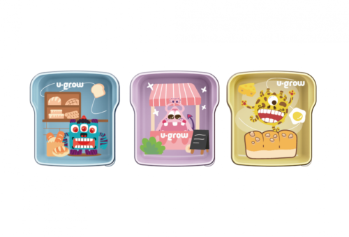 Set 3 caserole multicolore U-Grow