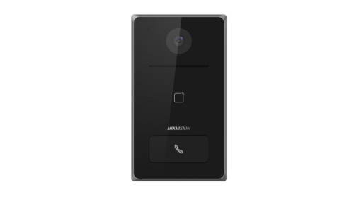 Post de exterior videointerfon IP Hikvision DS-KV6133-ME1; WIFI; 1 x buton de apelare( pentru o singura familie- permite apelarea a mai multor monitoare de interior); camera video 2MP True WDR ( unghi vizualizare: Horizontal: 129° Vertical: 75°)
