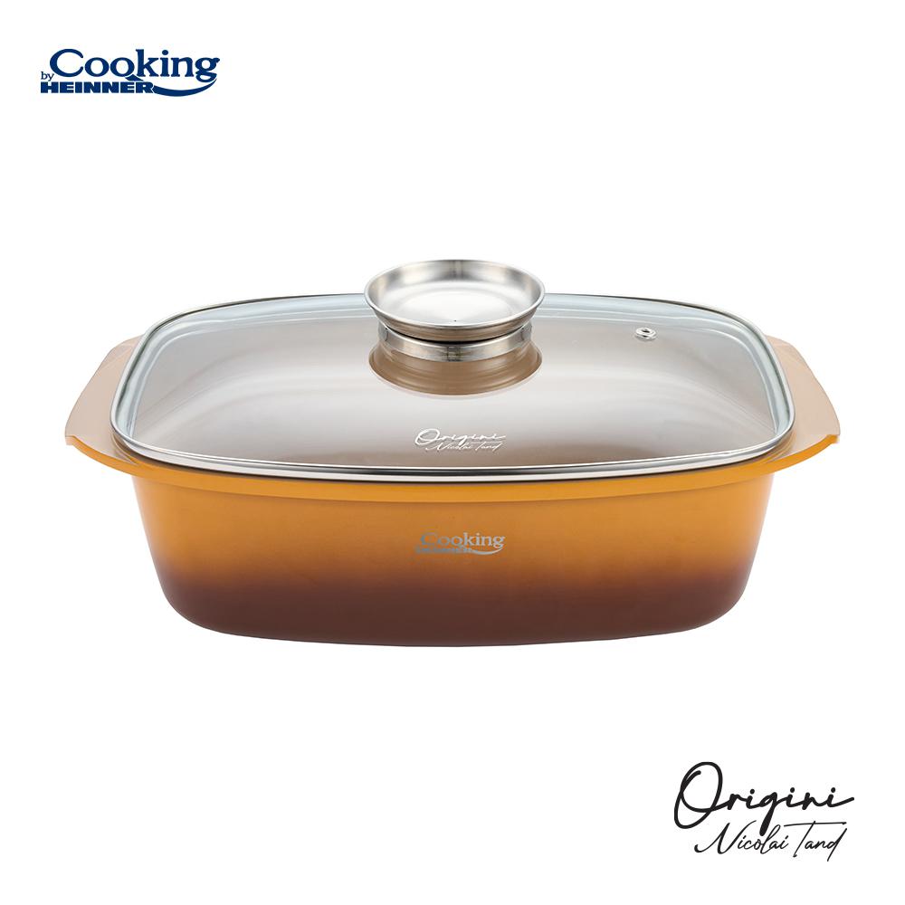 TAVA ROASTER DIN ALUMINIU TURNAT + CAPAC 39 X 22.5 X 11 CM