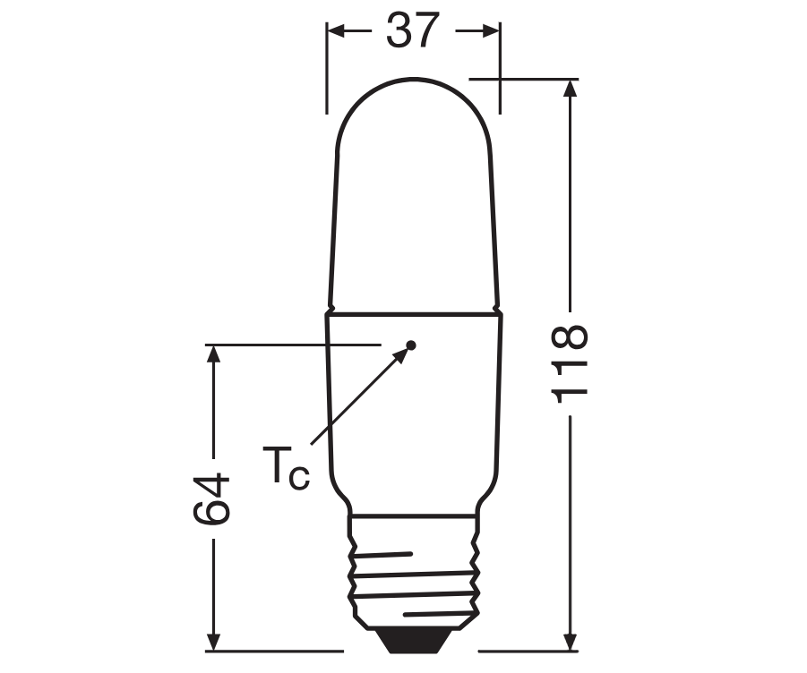 5W/840 230VFR E27 FS1OSRAM