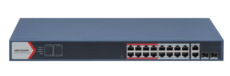Switch 16 porturi POE Hikvision DS-3E1318P-EI(B)