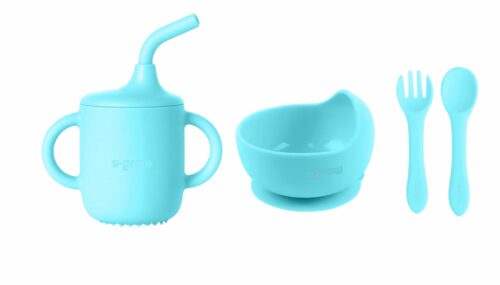 Set 4 piese diversificare din silicon: Cana cu pai