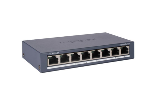 Switch Hikvision DS-3E0508-O: 8 × Gigabit RJ45 port maxim 3W