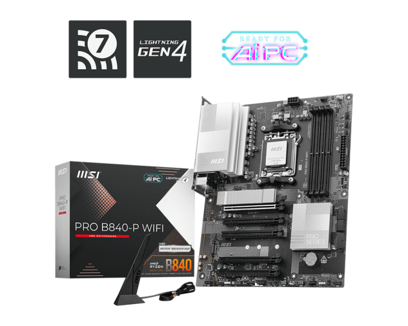 Placa de Baza MSI PRO B840-P WIFI AM5
