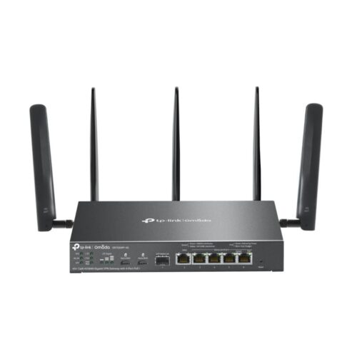 Omada 4G+ Cat6 AX3000 Gigabit VPN Gateway with 4-Port PoE+ PORT: 1× Gigabit SFP WAN/LAN Port