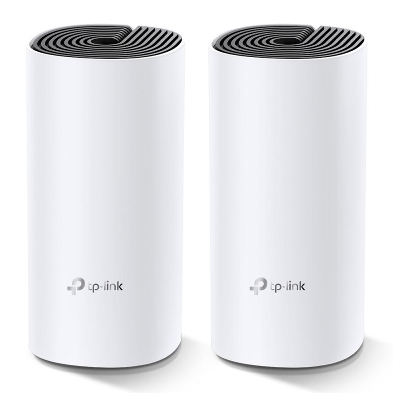 DECO M4(2-PACK); Procesor: Quad-core CPU; Interfață: 2 Gigabit Ethernet Ports (WAN/LAN auto-sensing) per Deco unit; 2 internal dual-band antennas per Deco unit; Flash: 16 MB; SDRAM: 128 MB; Standarde Wireless: IEEE 802.11 ac/n/a 5 GHz