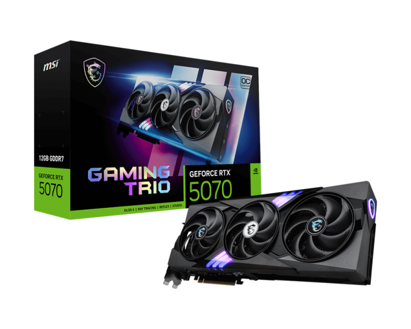Placa Video MSI GEFORCE RTX 5070 GAMING TRIO OC 12GB GDDR7 192 bit