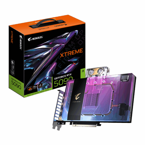 Placa Video GIGABYTE AORUS GEFORCE RTX 5090 XTREME WATERFORCE WB 32GB GDDR7 512bit