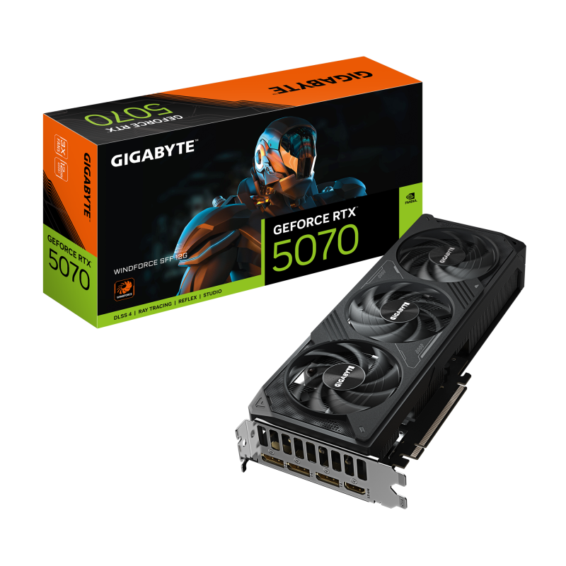 Placa Video GIGABYTE RTX 5070 WINDFORCE SFF 12GB GDDR7 192 bit
