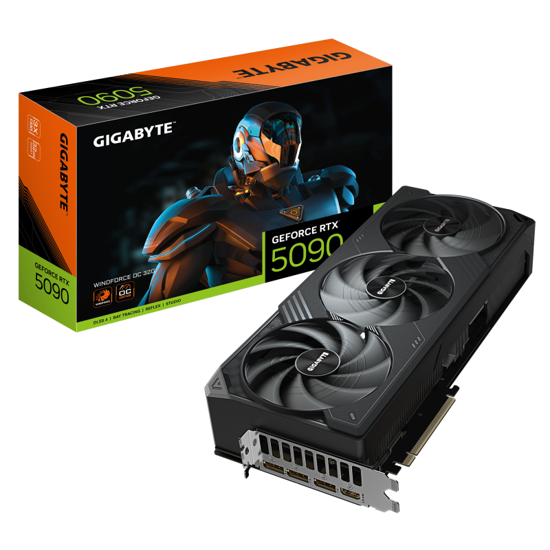 Placa Video GIGABYTE NVIDIA GEFORCE RTX 5090 WINDFORCE OC 32GB GDDR7 512 bit
