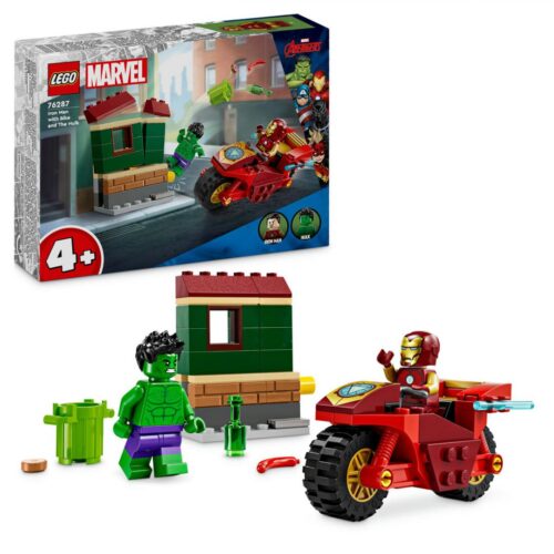 IRON MAN CU MOTOCICLETA SI HULK