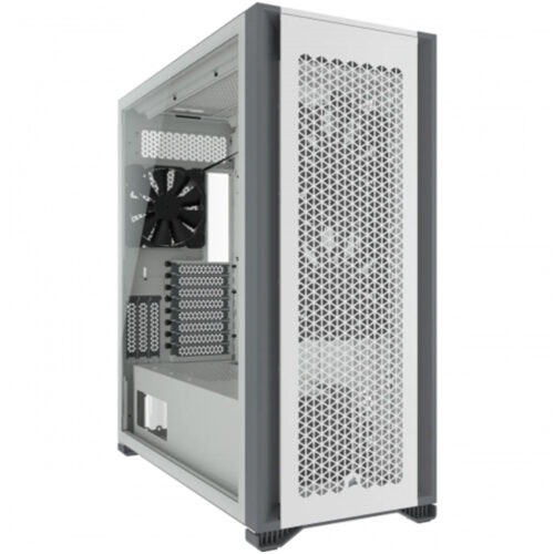 Carcasa Corsair 7000D AIRFLOW Full-Tower ATX PC Case — White  Maximum GPU Length 450 mm Maximum PSU Length 225 mm Maximum CPU Cooler Height 190 mm Expansion Slots 8 horizontal + 3 vertical Case Drive Bays (x6) 3.5in (x4) 2.5in Form Factor FULL TOWER Case Windowed Tempered Glass Case Warranty 2 Year