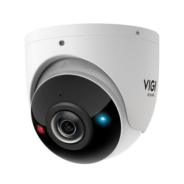 VIGI 8MP IR Panoramic Turret Network Camera;180° Panorama View with Huge Vision; 4K (8MP) Ultra HD and IR ;Range Up to 65.62 ft (20 m)*1;Red-Blue Warning Lights with Stronger Deterrence;People & Vehicle Analytics* 2;Human & Vehicle Classification;Smart Detection;Smart Video Enhancement