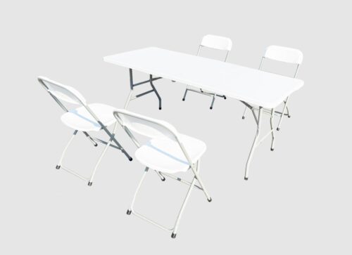 HR SET MASA CU 4 SCAUNE PLASTIC PLIABILE