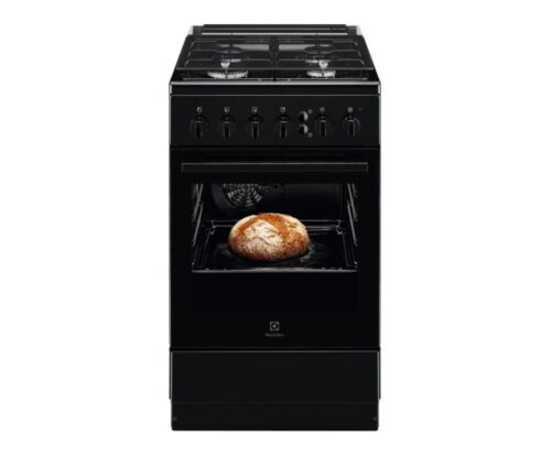50x60 cm; 4 arzatoare gaz; Siguranta plita+cuptor; Autocuratare catalitica; Timer mecanic; Aprindere integrata plita; Grill electric; Iluminare cuptor; Usa cu 2 straturi de geam detasabile; Capac sticla; 2 tavi emailate+1 gratar; Volum net cavitate 57 litri; Negru