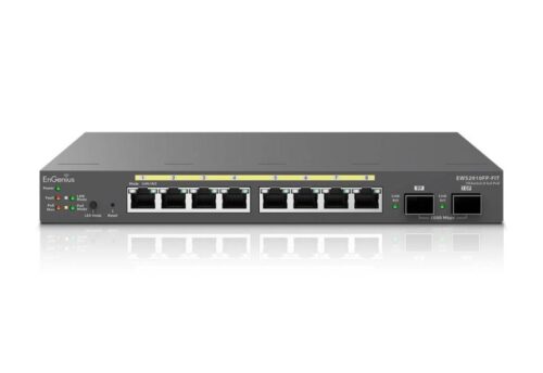 Switch EnGenius Managed / stand-alone Desktop 8-port GbE 130W cu 2 antene SFP