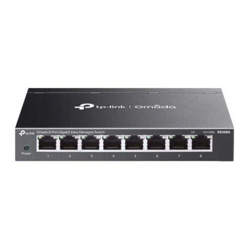 Omada 8-Port Gigabit Easy Managed Switch PORT: 8× Gigabit RJ45 Ports SPEC: Desktop Steel Case and Fanless FEATURE: Integration with Omada SDN Controller and Omada Cloud Essentials