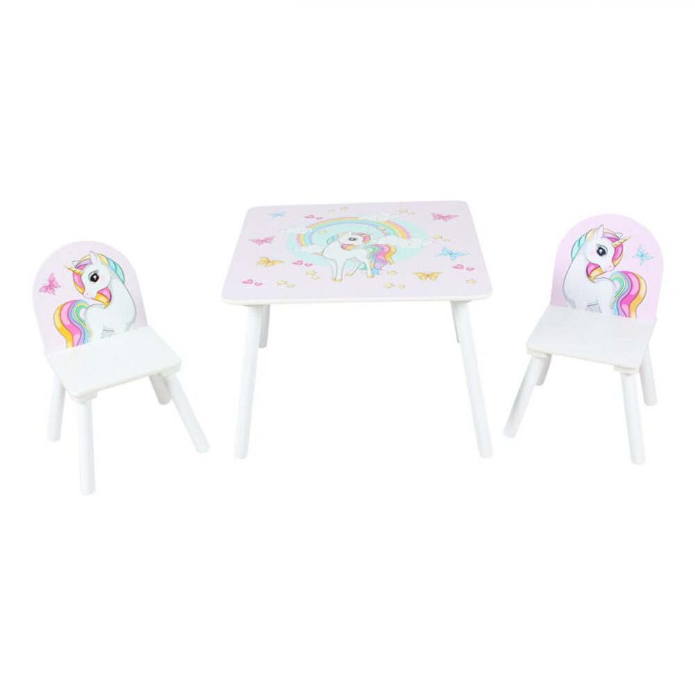 Set 2 scaune +birou Unicorns