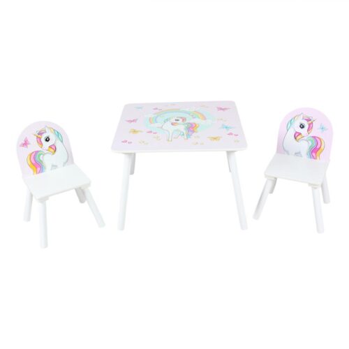 Set 2 scaune +birou Unicorns
