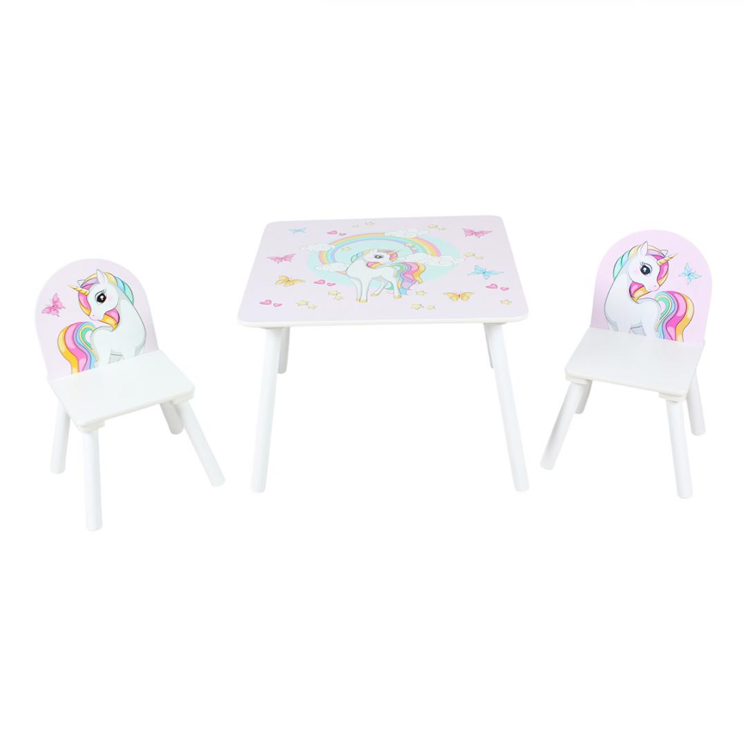 Set 2 scaune +birou Unicorns