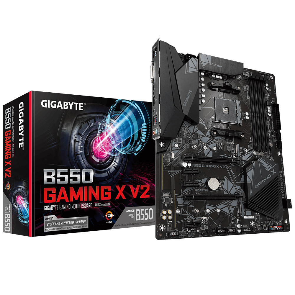 Placa de baza Gigabyte B550 GAMING X V2 Socket AM4  AMD B550 Gaming Motherboard with 10+3 Phases Digital Twin Power Design