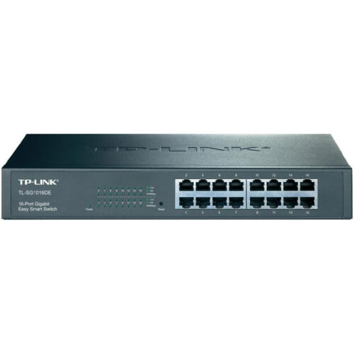 "16-Port Gigabit Easy Smart Switch PORT: 16× Gigabit RJ45 Ports SPEC: 1U 13-inch Rack-mountable Steel Case FEATURE: MTU/Port/Tag-based VLAN