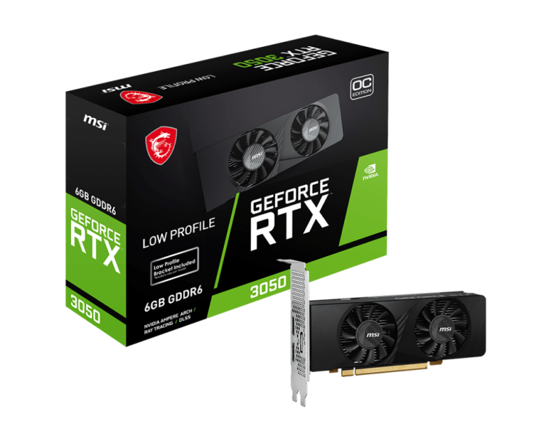 Placa VIdeo MSI GeForce RTX™ 3050 LP 6G OC GDDR6 96 bit