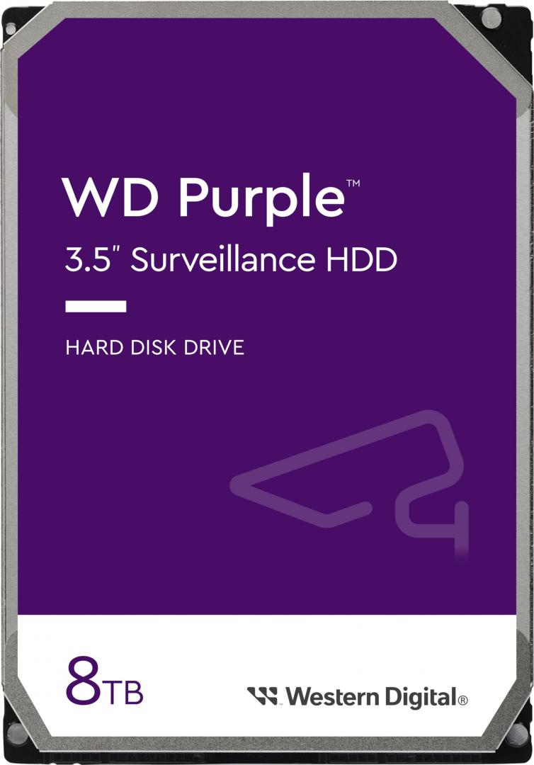 HDD Surveillance WD  8TB SATA-III  3.5" 5640RPM 256MB Purple