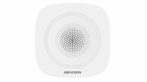 Sirena interior wireless AX PRO Hikvision DS-PS1-I-WE(B)-R(Red Indicator); 868MHz two-way Tri-X wireless technology