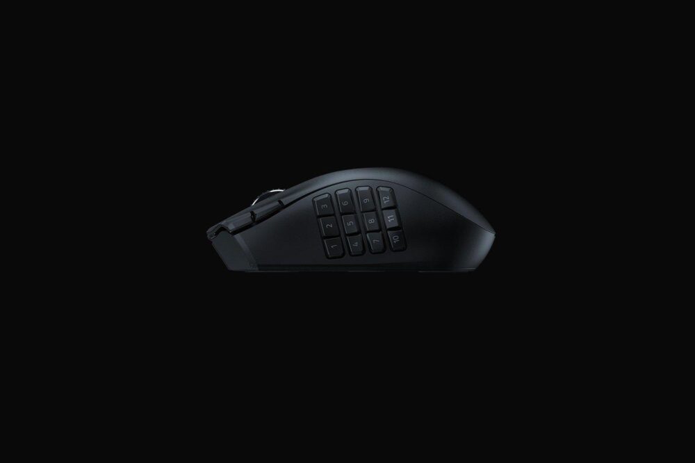 Mouse Razer Naga V2 HyperSpeed Connectivity Razer HyperSpeed Wireless (2.4GHz) Bluetooth Battery Life Up to 250 hours (on HyperSpeed Wireless) Up to 400 hours (on Bluetooth) RGB Lighting None Sensor Focus Pro 30K Optical Sensor Max Sensitivity (DPI) 30000 Max Speed (IPS)
